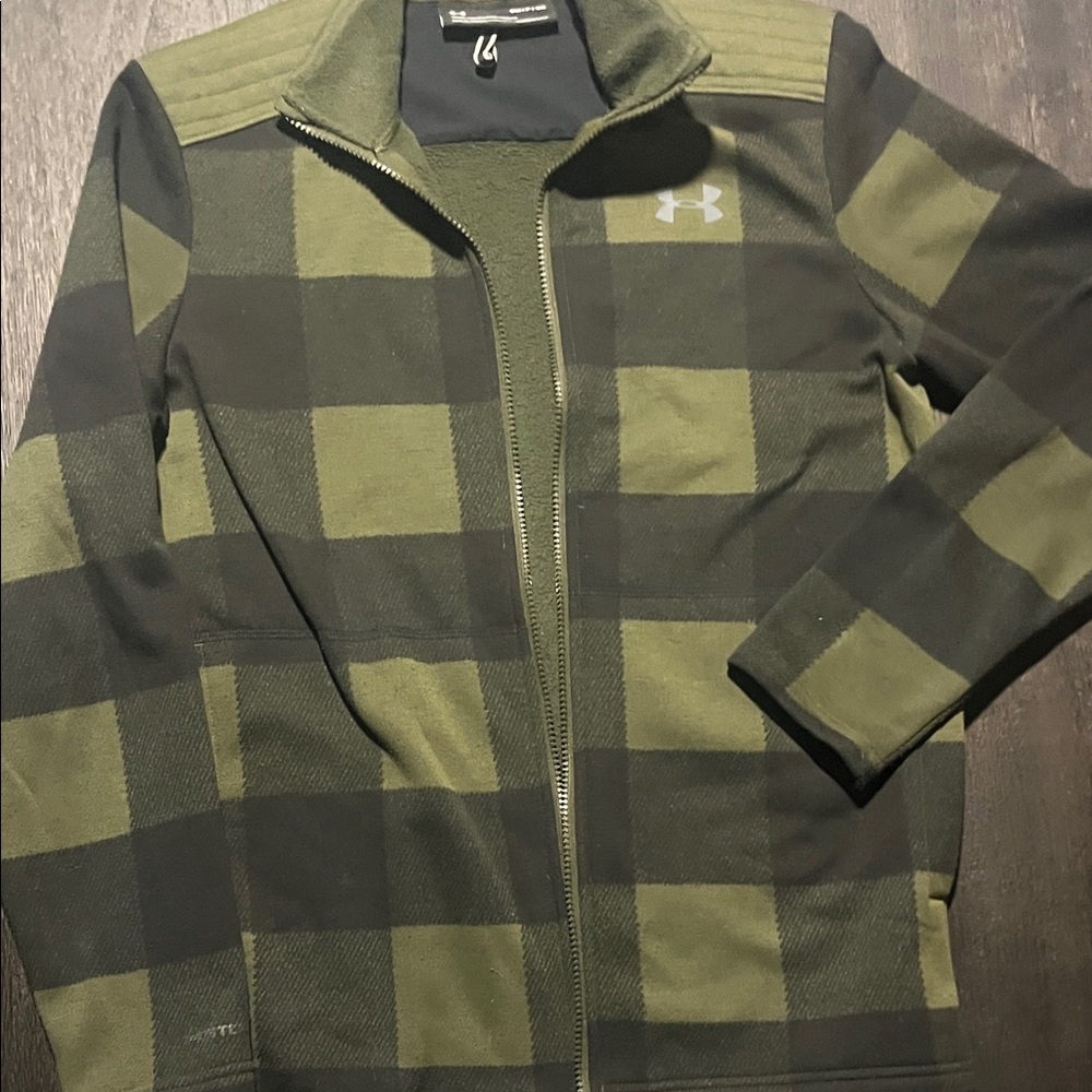 Under Armour Men's Olive and Black Plaid Jacket